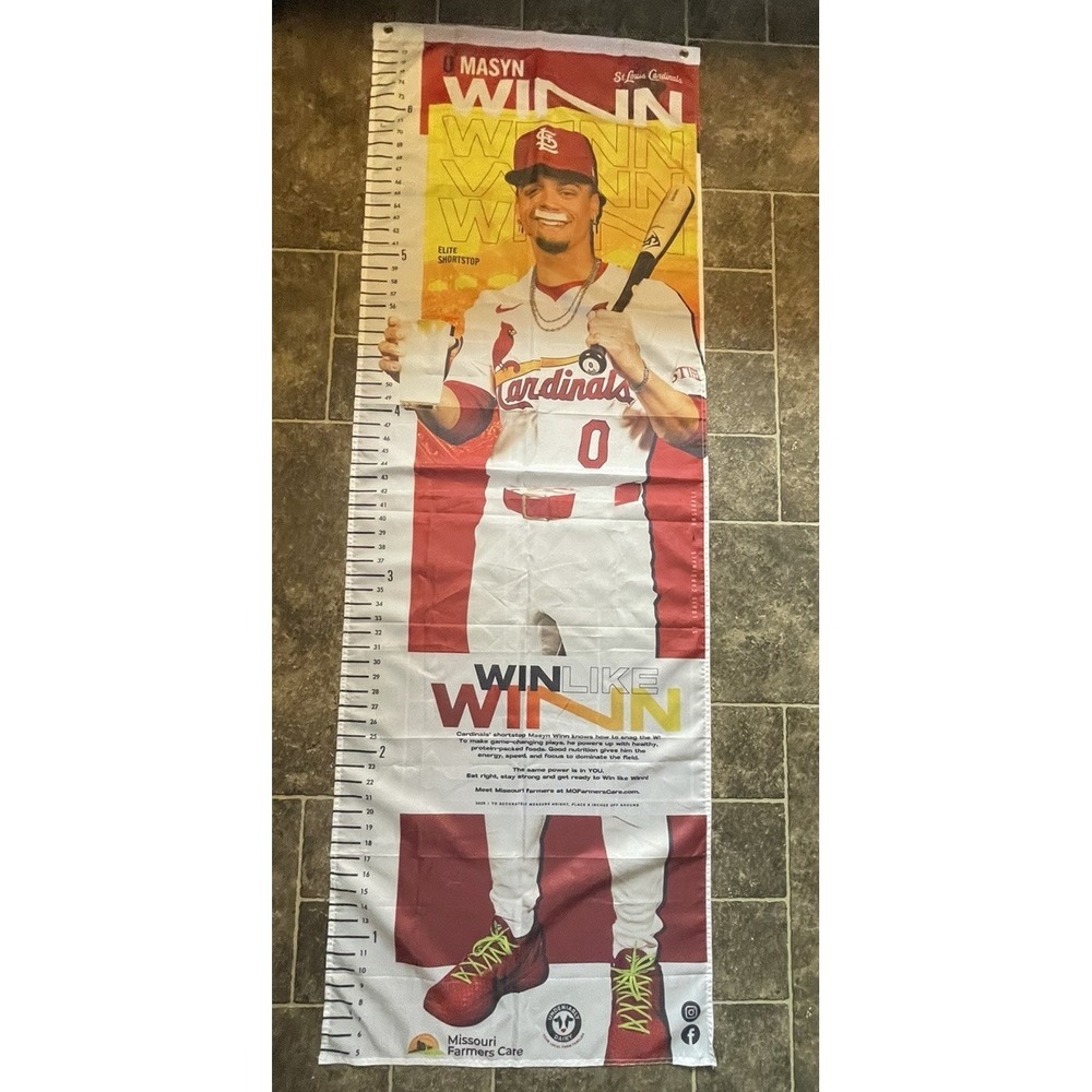 Masyn Winn St. Louis Cardinals MLB Baseball Growth Chart Banner 78x26 Wall Art
